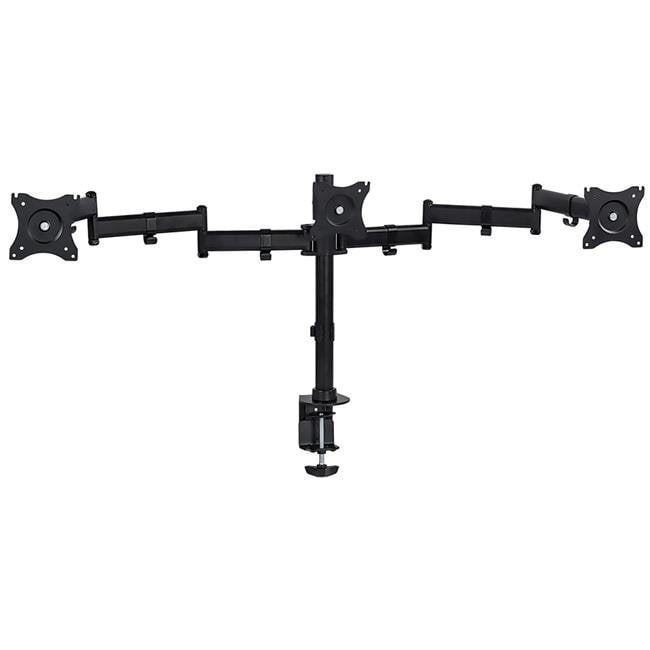 Support de Bureau Triple pour Moniteur de 19 à 27 Po, Support de 3 Écrans pour Moniteurs d'Ordinateur LCD