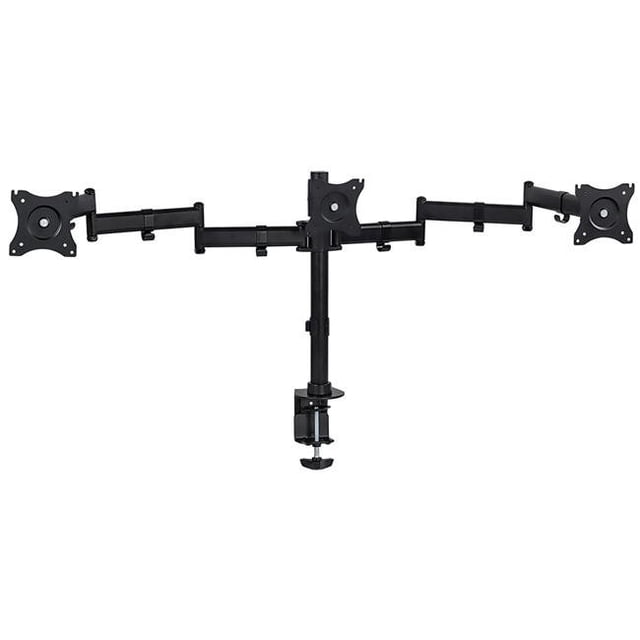 Support de Bureau Triple pour Moniteur de 19 à 27 Po, Support de 3 Écrans pour Moniteurs d'Ordinateur LCD