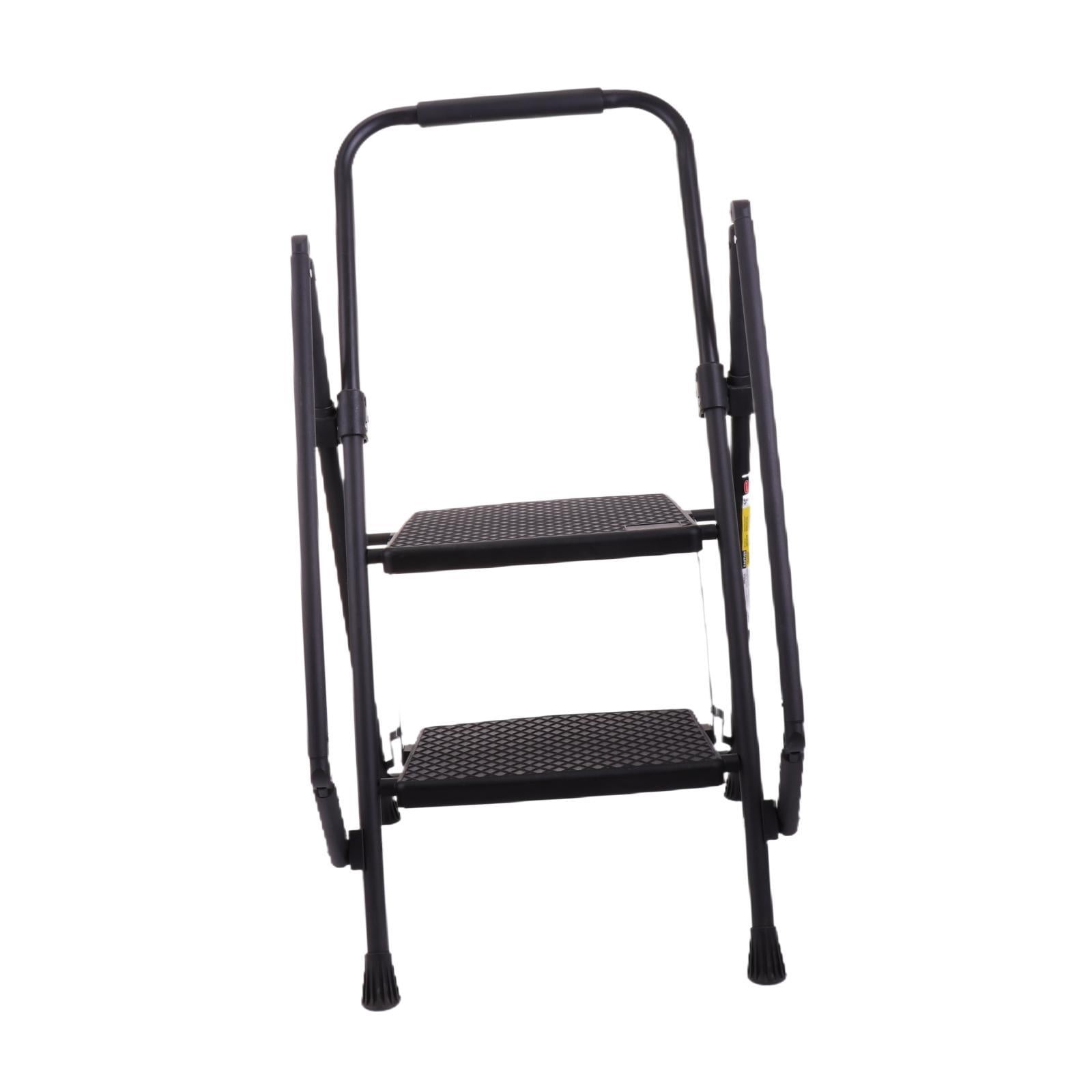 S SERENABLE 2 Step Ladder Anti Slip Pedal Practical Heavy Duty for Kitchen Garden Office