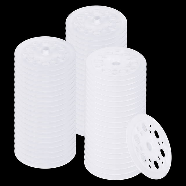 Unique Bargains Rondelles en Plastique 45mm, 800 Pcs Rondelles d'Isolation en Plastique Auto-Verrouillantes pour Panneau d'Isolation en Mousse Épingles d'Isolation