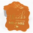 thumbnail image 2 of Inkdotpot Real Gold Foil Bracket Shape Paper Hang Tags Thanks From The New Wedding Favor Tags Pack Of 100, 2 of 7