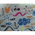 thumbnail image 5 of oneOone Georgette Viscose Sky Blue Fabric Ocean Life Sewing Material Print Fabric By The Yard 42 Inch Wide, 5 of 5