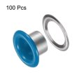 thumbnail image 3 of Unique Bargains 100PCS Grommets Eyelets 1/4 Inch (6mm) ID Hole Metal Self Backing Eyelet with Washers for Leather Blue, 3 of 7