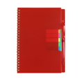 thumbnail image 1 of 5 Subject Notebook for Work Spiral Notebooks College Ruled with Dividers Tabs Small Note Book Notebooks for Women Writing Book Bulk Notepads Women Journal Stationary Supplies, Red 2 pens + cloth, 1 of 7