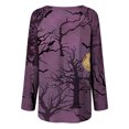 thumbnail image 5 of Costumes d'Halloween pour Femmes 2023 Col Rond T T-Shirts à Imprimé d'Halloween Manches Courtes T-Shirt Blouse Hauts Chemises pour Femmes Grande Taille en Liquidation, 5 of 5