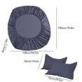 thumbnail image 3 of ZZkhGO Deep Pocket Bed Sheet Set, Non-Slip Fitted Sheet with Pillowcases, Complete Bedding Set for Double Mattress, 3 of 7