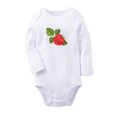 thumbnail image 1 of iDzn Fruit Raspberry Image Print Cute Rompers, Newborn Baby Unisex Bodysuits, Infant Jumpsuits, Toddler 0-12 Months Kids Long Sleeves Oufits, 1 of 4