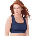 thumbnail image 1 of Bali Womens Comfort Revolution EasyLite Seamless Wirefree Bra, 2XL, In The Navy, 1 of 9