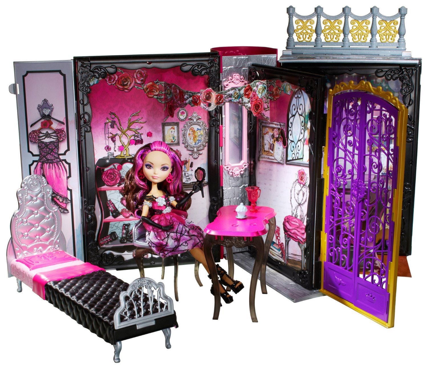 Ever After High – Coffret poupée Briar Beauty et mobilier de bal masqué de Thronecoming