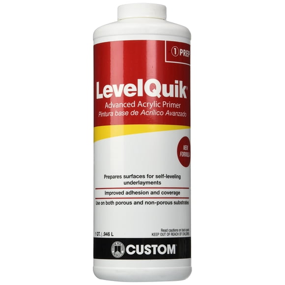 CUSTOM BLDG PRODUCTS CPQT LevelQuik Apprêt en Latex pour Liaison de Béton, Bouteille de 1 Qt, Liquide, 32 Fl Oz (Lot de 1), Blanc