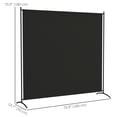 thumbnail image 3 of Outsunny Single Panel Privacy Screen, UV30+ Room Divider, Black, 3 of 10