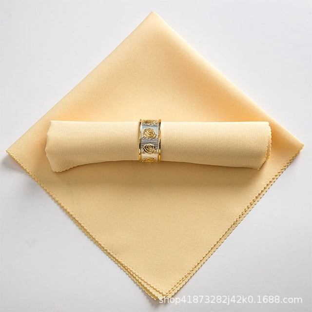 Napkins Cloth Washable, Yellow Cloth Napkins, 18.9x18.9Inch Soft Cotton Dinner Napkins Cloth, Rustic Table Napkins, 6Pcs Reusable Table Napkin with Hemmed Edges