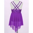 thumbnail image 4 of Jelory Robe de Danse Ballet pour Filles Enfants Jupe Dos Coupé à Sequins Compétition de Patinage sur Glace Violet 10, 4 of 7