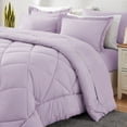 thumbnail image 1 of Sleepdown Ensemble de Literie 7 Pcs pour Lit Très Grand, Violet Clair, avec Couettes Très Grand Size, 1 of 7