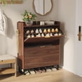 thumbnail image 1 of BeesClover Shoe Storage Cabinet with 2 Flip Drawers, Narrow Wood Hidden Fluted Shoe Rack Organizer Cabinet for Entryway, 1 of 8