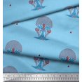 thumbnail image 3 of Soimoi Rayon Fabric Dot,Leaves & Floral Block Printed Fabric 1 Yard 56 Inch Wide, 3 of 3