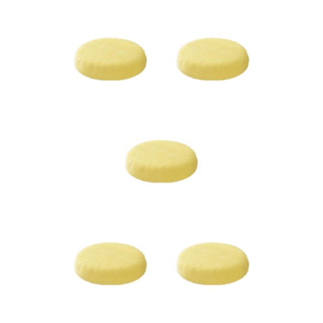 kurtrusly Stylish Round Cushions For Stools – Seating Experience Stool Cushions Polyester Seat Covers Mild Waterproofing yellow 5Set