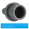 thumbnail image 5 of Unique Bargains UPVC Reducer Pipe Fitting 20mm OD 11mm Barbed, 5 Pack Straight Coupling Adapter Connector, Grey, 5 of 5