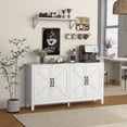 thumbnail image 2 of HOMCOM Storage Cabinet, Buffet Sideboard with Barn Door, Shelf, White, 2 of 9