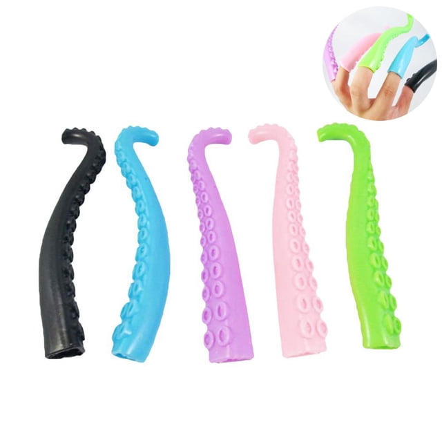 5Pcs Random Finger Puppet Octopus Tentacles Finger Toy Joke Toys for Children