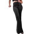 thumbnail image 1 of Honganda Women’s Velvet Flare Pants Solid Color Slim Fit Bell-Bottom Trousers Bootcut Pants, 1 of 9