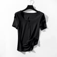 thumbnail image 2 of Yuyuzo T-Shirts pour Femmes à Manches Courtes, Col Rond, Basiques, Hauts de Sortie, T-Shirts de Couleur Unie, T-Shirts Décontractés Amples, 2 of 7