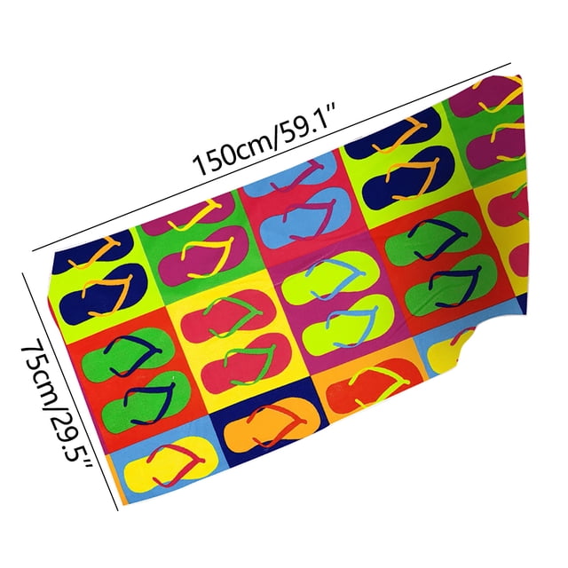 Sandproof Beach Blanket Lightweight Microfiber Beach Towel Super Lightweight Colorful Bath Towel Sandproof Beach Blanket Multi-Purpose Towel for Travel Swimming Pool Sand Towel Beach Towel