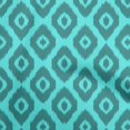 thumbnail image 1 of oneOone Velvet Turquoise Blue Fabric Asian Ikat Sewing Craft Projects Fabric Prints By Yard 58 Inch Wide, 1 of 4