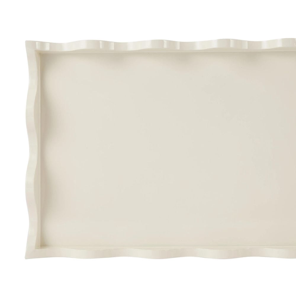 Plateau Anko blanc à bords ondulés