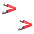 thumbnail image 2 of Ruiboury V Shape Adjustable Folding Mobile Smart Phone Tablet Stands Portable Size Bracket Red 2Set, 2 of 6
