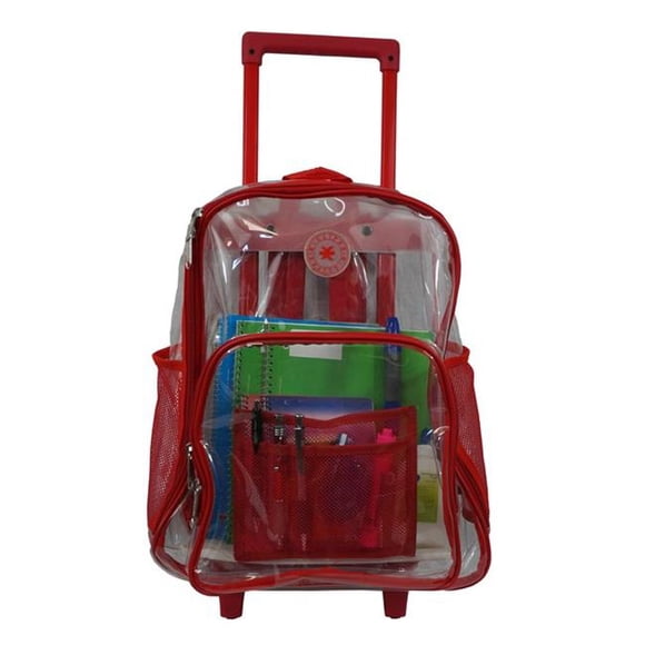 Harvest LM214 Rec Sac à Dos de Luxe à Roulettes 17 Po Transparent Transparent 0,5 mm en PVC