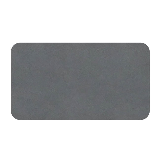 Modern Dish Drying Mat for Kitchen Countertop, made of absorbent microfiber material with a sleek grey design. Features reinforced edges for durability and a compact size of 40x25x3cm. Ideal for drying dishes or protecting countertops, this mat is easy to clean and hides stains effectively.