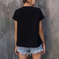 thumbnail image 5 of Chemise Décontractée à Manches Courtes pour Femmes, Blouse Brodée Vintage Col Rond pour Travail pour Bureau pour Magasinage, 5 of 5