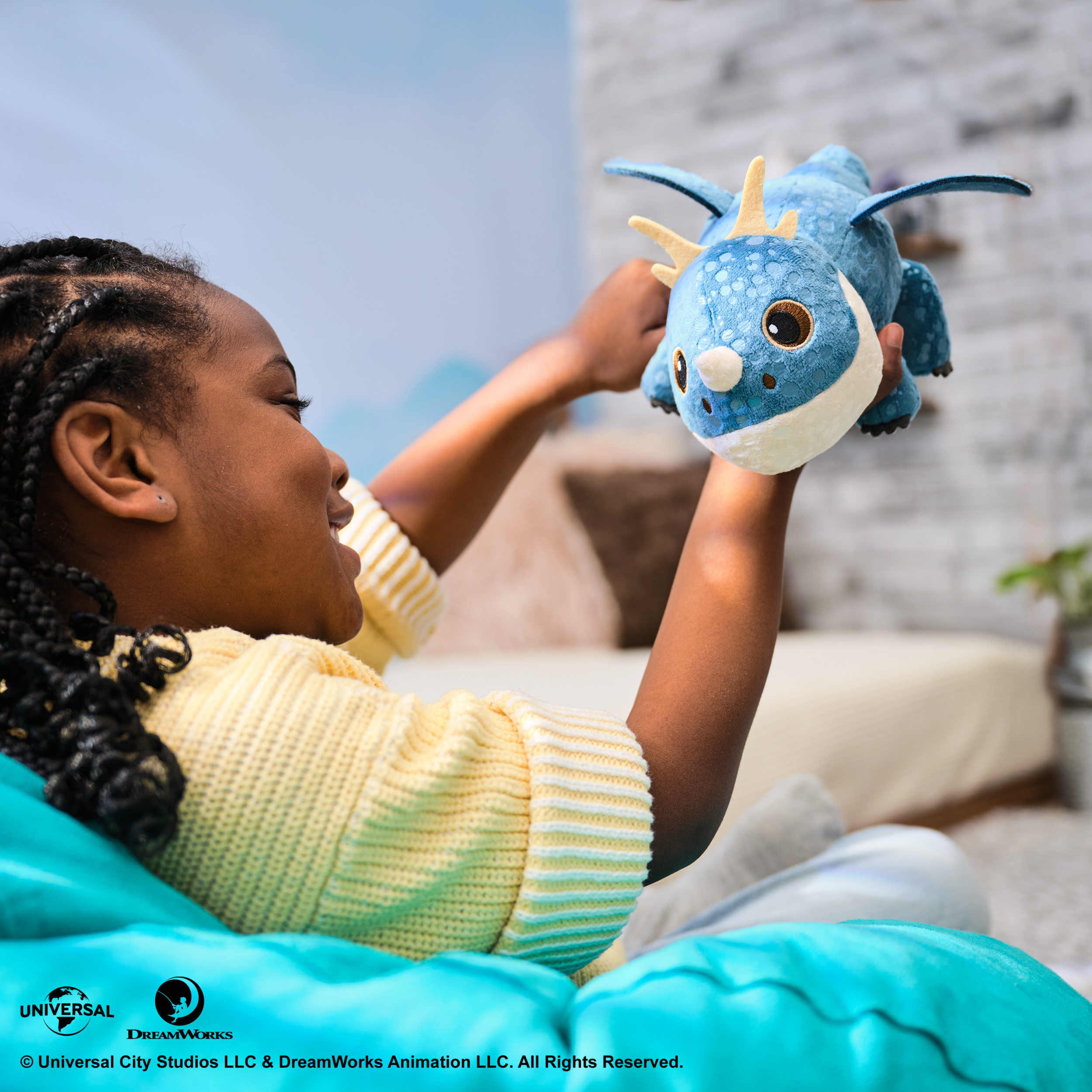 Dreamworks Dragons How to Train Your Dragon, peluche dragon Gronckle de 20 cm, jouets pour enfants à partir de 4 ans