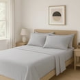 thumbnail image 2 of Comfy Bamboo World Series Ensemble de Draps en Microfibre 4 Pcs, Taille Simple, Gris, 2 of 6