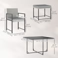 thumbnail image 3 of Outsunny 9 Pieces Wicker Patio Dining Set with 4 Armchairs, 4 Stools, 3 of 10