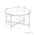 thumbnail image 2 of CorLiving Ayla Black Marbled Effect Engineered Wood Indoor Coffee Table with Iron Legs, 2 of 7