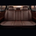 thumbnail image 3 of Maidao Car Seat Covers Full Set for Mercedes-Benz for C300 2008-Present 5 Seats Compatible Airbag Leather Waterproof Front Rear Cushion Protector Full Set with Pillow Coffee, 3 of 6