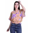 thumbnail image 2 of Moomaya Hauts Cache-Cœur pour Femmes Imprimés Taille Élastique Manches Boxy Blouse Cache-Cœur Décontractée, 2 of 4