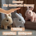 thumbnail image 2 of SUTENGDA Bunby - My Realistic Bunny  Realistic Bunny Can Walk and Talk   Bunby My Realistic Bunny   Bliss Stuffed Bunny  Easter Plush Interactive Realistic Bunny Robot (Pink), 2 of 7