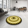 thumbnail image 4 of Ahgly Company Tapis d'Intérieur Lavables en Machine Rectangle Transitionnel Jaune Vif, 8' x 12', 4 of 7