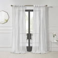 thumbnail image 1 of Loft Living Peoria Sheer Dual Header Single Curtain Panel 52 x 63 in White, 1 of 6