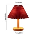 thumbnail image 3 of Table Lamp For Bedroom Infinitely Dimmable Nightstand Lamp With Umbellate Flaxen Fabric Shade For Living Room Office Dorm Solid Wood LED Bulb Included, 3 of 7