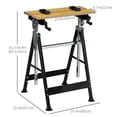thumbnail image 3 of HOMCOM Workbench Wood Cutting Sawhorse With Movable Pegs, 3 of 10