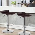 thumbnail image 2 of Giantex Tabourets de Bar Ensemble de 2 Tabourets Pivotants Réglables en Cuir Pu Sans Dossier avec Poignée à Levage par Air, Repose-Pieds, Base Chromée, Style Moderne pour Salon, Cuisine et Bar, Chaises de Pub Hauteur Comptoir (Café), 2 of 8