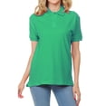 thumbnail image 1 of Basico Polos (Vert Kelly) à Col pour Femmes 100 % Coton à Manches Courtes Polos de Golf pour Femmes et Adolescentes, 1 of 5