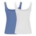 thumbnail image 3 of Plebaso 2 Pack Ribbed Tank Tops for Women Spaghetti Strap Slim Tops Scoop Neck Sleeveless Summer Tops, 3 of 4
