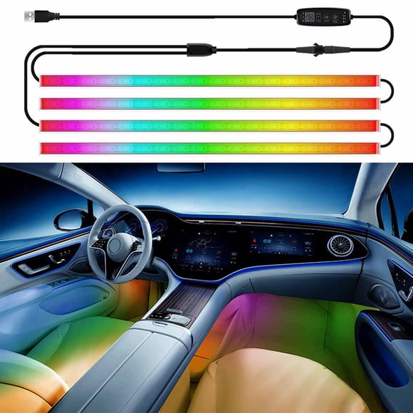 TIMIFIS Atmosphere Lamp Interior Car Lights Accessories LED Lights for Car,Led Strip Light App Control with Remote Music Sync Color Change Rgb Under Dash Car Lighting for Car,Truck,Suv Car Lights