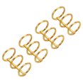 thumbnail image 1 of Unique Bargains 0.79' Dia. 3 Circle Detachable Metal Binder Rings Loose Leaf Rings, Gold Tone 4 Pack, 1 of 6