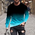 thumbnail image 1 of Meichang T-Shirt à Manches Longues pour Homme, T-Shirts Graphiques pour Homme Décontractés à Imprimé Dégradé 3D, T-Shirts Fantaisie à Col Rond Confortables à Manches Longues pour Homme, 1 of 5